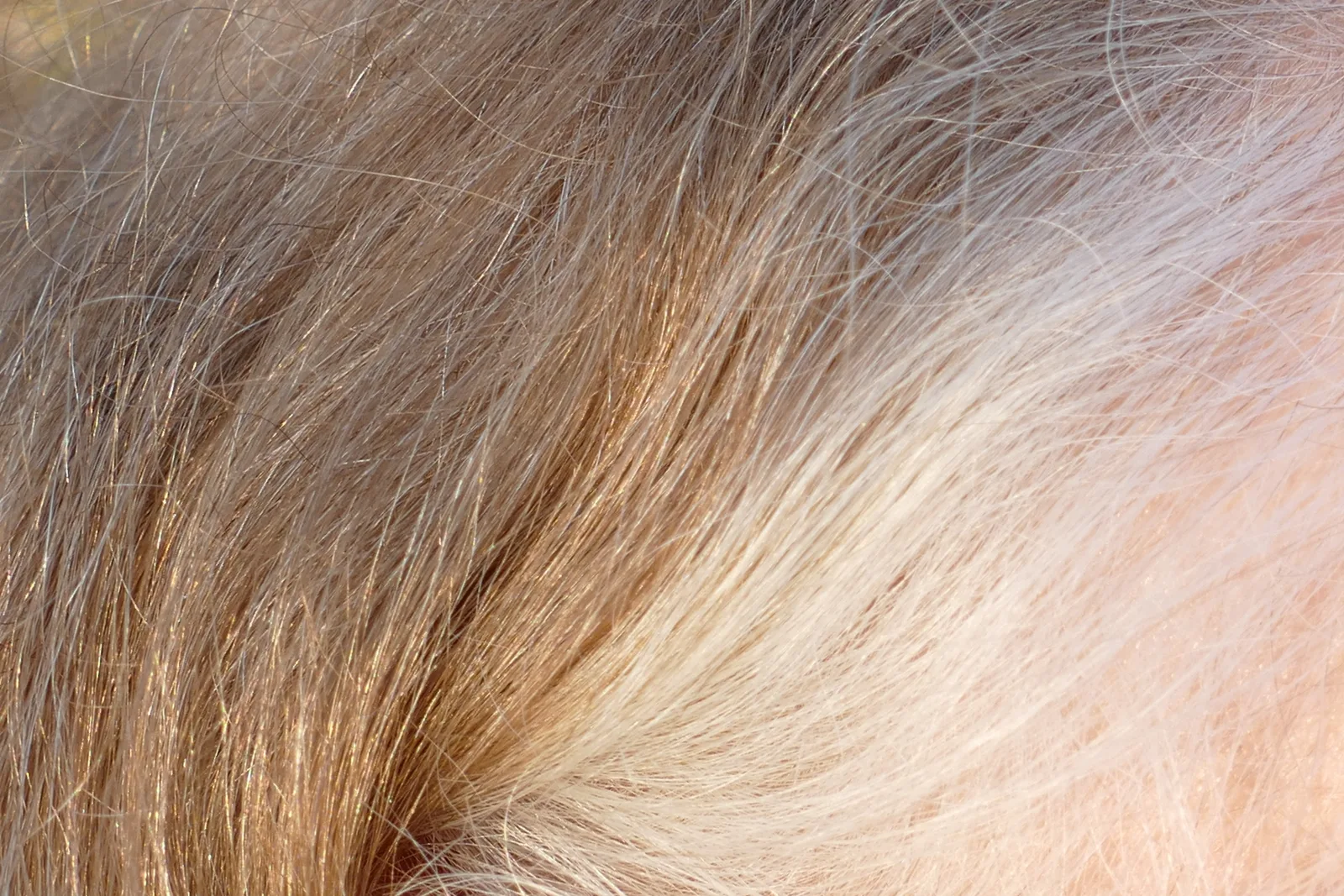 Blond hair going gray