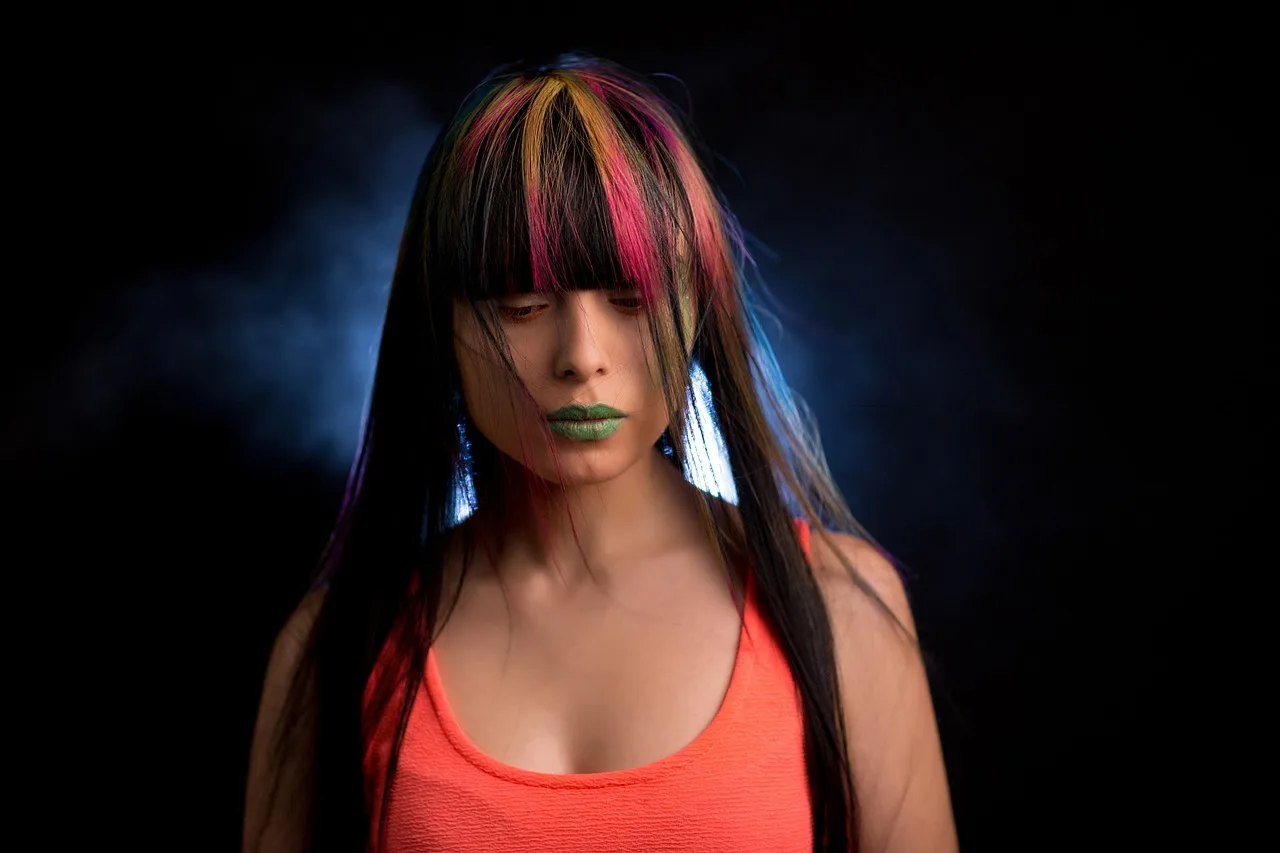 kolor, stawek, podstęp, salon fryzjerski, szkoła, kolorymetria, farby, modele, ciąć, trendy, moda, fotografia