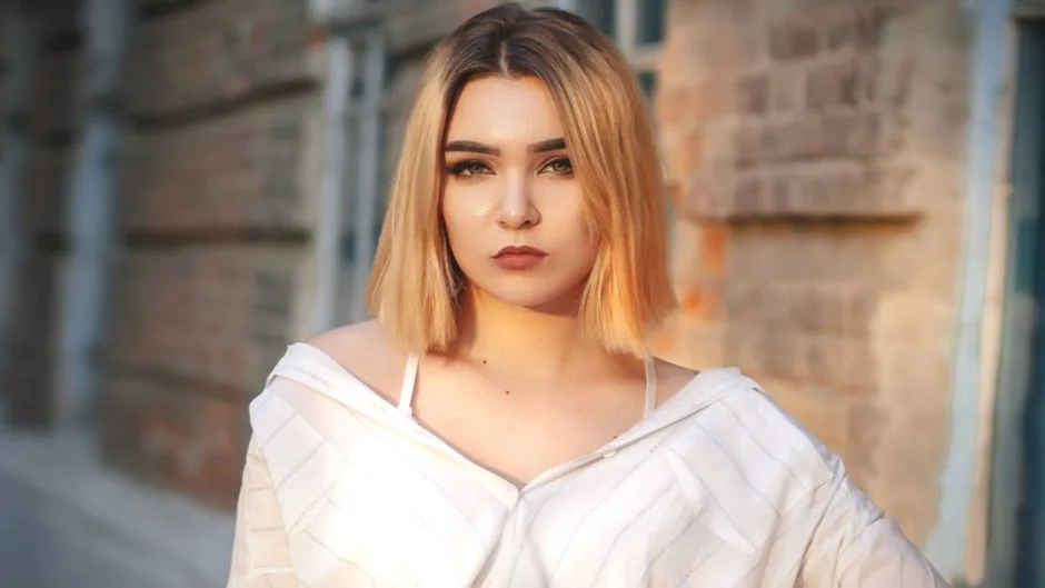 Ombre Blond Krótkie Włosy